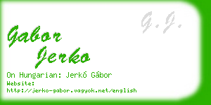 gabor jerko business card