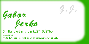 gabor jerko business card